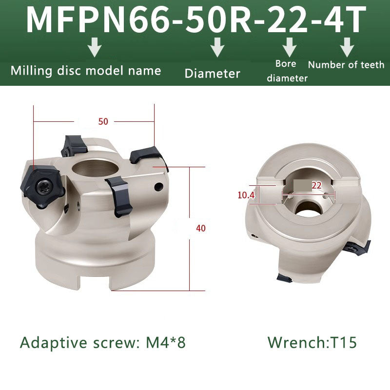 HSB-MFPN66 CNC Shoulder Face Mill Head for Heavy Cutting MFPN Indexable Milling Cutter (for PNMU Carbide Milling Insert) Shandong Denso Pricision Tools Co.,Ltd.